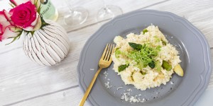 Beitragsbild des Blogbeitrags Spargelrisotto 