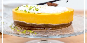 Beitragsbild des Blogbeitrags Roh- veganer Kürbis-Orangen Cake