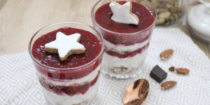 Beitragsbild des Blogbeitrags Himbeer-Champagner Schicht-Dessert 