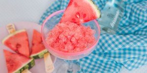 Beitragsbild des Blogbeitrags #eiszeit | Wassermelonen Frizzante Sorbet 