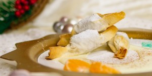 Beitragsbild des Blogbeitrags Blogger X-MAS Dinner | Bratapfelzuckerl mit Baileys-Creme