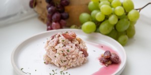 Beitragsbild des Blogbeitrags Traubenrisotto | Italienischer Herbst für Feinschmecker