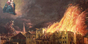 Beitragsbild des Blogbeitrags Großbrand in Hallein am 7. Juli 1673 