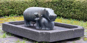 Beitragsbild des Blogbeitrags Der Nilpferdbrunnen | Salzburg