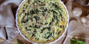 Beitragsbild des Blogbeitrags SPAR Vital: Küchen G’schichten – Quiche mit Pilzen, Spinat & Bergkäse nachgekocht