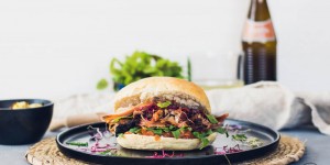 Beitragsbild des Blogbeitrags Bella Rub-gazza oder Pulled Pork Burger Italian Style