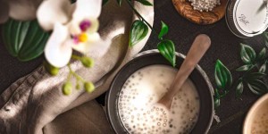 Beitragsbild des Blogbeitrags Süße Tapiokaperlen in Kokosmilch 