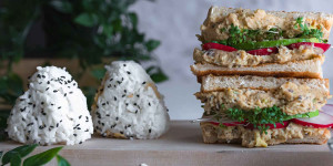 Beitragsbild des Blogbeitrags Falscher Thunfischsalat – oder auch Kichererbsenaufstrich genannt