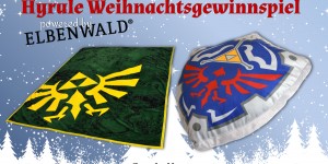 Beitragsbild des Blogbeitrags [Gewinnspiel] Weihnachtliche Grüße aus Hyrule! – Gewinne 2×1 Hyrule-Winter-Goodies von Elbenwald! 