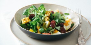 Beitragsbild des Blogbeitrags Steirischer Bauernsalat mit Käferbohnen und Kernöl