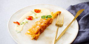 Beitragsbild des Blogbeitrags Spargel Cordon Bleu oder königlich gewickelt