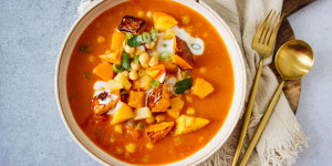 Beitragsbild des Blogbeitrags Duftendes Kürbis-Curry oder mindestens bis ewig
