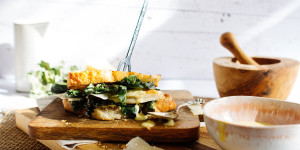 Beitragsbild des Blogbeitrags Super Sandwich mit Curry-Joghurt-Aioli und Flower-Sprouts oder Superfood ist supergut 