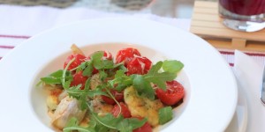 Beitragsbild des Blogbeitrags Urlaubsflair mit Basilikum-Ricotta-Talern