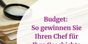 Beitragsbild des Blogbeitrags Budget: So gewinnen Sie Ihren Chef für Ihre Unternehmensgeschichte