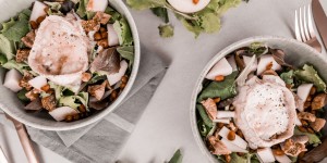 Beitragsbild des Blogbeitrags Rezept – Ziegenkäse Salat mit Feigen & Birnen 