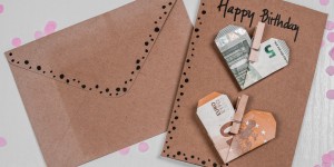 Beitragsbild des Blogbeitrags DIY – Herzen falten aus Geldscheinen