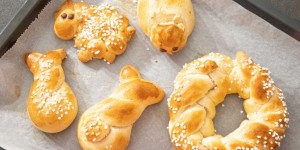 Beitragsbild des Blogbeitrags Briochegebäck für Ostern | Osterhasen, Osternester, Küken uvm. aus Germ 