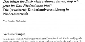 Beitragsbild des Blogbeitrags Neuerscheinung zur Kinderlandverschickung in Niederösterreich 