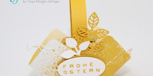 Beitragsbild des Blogbeitrags Osternest – Osterkörbchen basteln