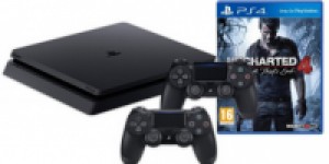 Beitragsbild des Blogbeitrags PS4 Slim 1TB + 2 Controller + Uncharted 4 um 274 € statt 395 €! 