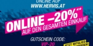 Beitragsbild des Blogbeitrags Hervis Onlineshop: 20 % Rabatt auf (fast) ALLES für Club-Mitglieder