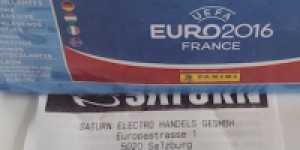 Beitragsbild des Blogbeitrags Panini Euro 2016 Sticker – 100er Box um 29 € bei Saturn (nur Salzburg?) 