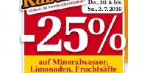 Beitragsbild des Blogbeitrags Billa: 25% Rabatt auf Mineral, Limo, Fruchtsäfte & Energydrinks bis 2.7.