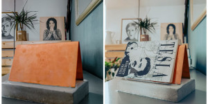 Beitragsbild des Blogbeitrags Buch-Halter aus Kupfer und Beton