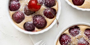 Beitragsbild des Blogbeitrags Clafoutis aux cerises – Kirschenauflauf 