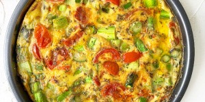 Beitragsbild des Blogbeitrags Frittata mit Spargel
