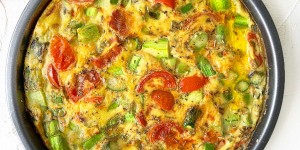 Beitragsbild des Blogbeitrags Frittata mit Spargel 