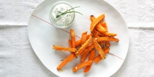 Beitragsbild des Blogbeitrags Super Rezept für Süßkartoffel Pommes