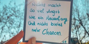 Beitragsbild des Blogbeitrags Den Neuanfang nutzen. 78 von 90