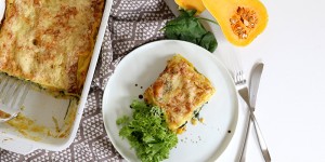 Beitragsbild des Blogbeitrags Herbstküche: Kürbis-Spinat-Lasagne