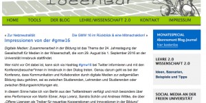 Beitragsbild des Blogbeitrags OER bei der GMW und darüberhinaus #gmw16 #conference 