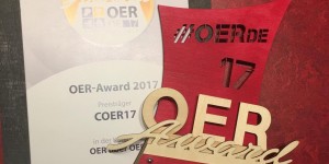 Beitragsbild des Blogbeitrags COER17 gewinnt den OER-Award 2017 in Kategorie „OER über OER“ #imoox #COER17