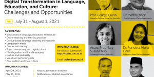 Beitragsbild des Blogbeitrags [keynote] International Seminar on Language, Education, and Culture – ISoLEC 2021 #conference #isolec21 
