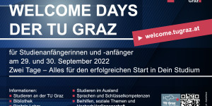 Beitragsbild des Blogbeitrags Welcome Days der TU Graz 2022 #welcome #tugraz 