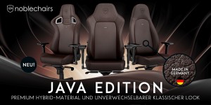 Beitragsbild des Blogbeitrags noblechairs bringt die Premium-Gaming-Stühle der EPIC-, ICON- & HERO-Serie in der Java Edition 