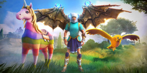 Beitragsbild des Blogbeitrags Immortals Fenyx Rising: Neues Kostüm Paket bringt Adventure Time nach Griechenland