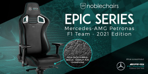 Beitragsbild des Blogbeitrags Der noblechairs EPIC in der offiziellen Mercedes-AMG Petronas Formula One Team – 2021 Edition