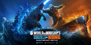 Beitragsbild des Blogbeitrags In World of Warships treffen mit Godzilla vs. Kong Legenden aufeinander 