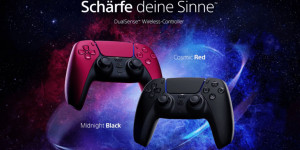 Beitragsbild des Blogbeitrags Sony kündigt den DualSense den Farben Cosmic Red und Midnight Black an