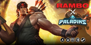 Beitragsbild des Blogbeitrags Rambo ab heute als Crossover-Skin in Paladins verfügbar