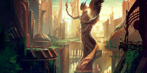 Beitragsbild des Blogbeitrags Magic: The Gathering – Betritt eine Metropole voll Glamour und Dreck in Straßen von Neu-Capenna 