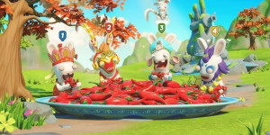 Beitragsbild des Blogbeitrags Rabbids: Party of Legends – Launch Trailer zeigt das verrückte Gameplay