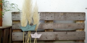 Beitragsbild des Blogbeitrags Origami-Schiffe aus Karton