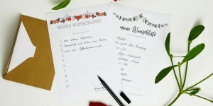 Beitragsbild des Blogbeitrags Wunschliste für Weihnachten – pdf-Vorlage