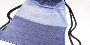 Beitragsbild des Blogbeitrags Turnbeutel aus alten Jeans nähen